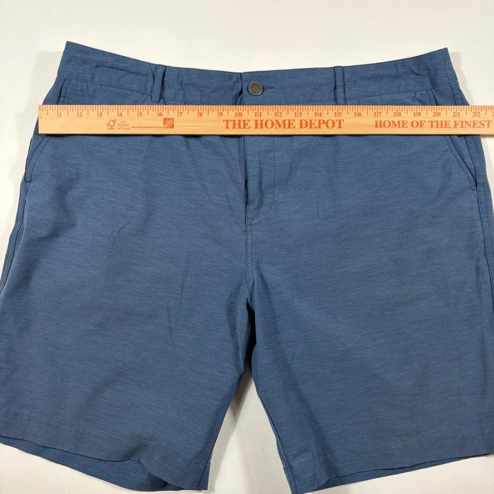 Faherty All Day Shorts Mens 40 Recycled Stretch Hybrid Slate Blue Performance